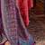 Purple ethnic motifs silk blend sungudi saree