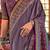 Purple ethnic motifs silk blend sungudi saree