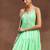 women floral embroidered tiered thread work kurta with trousers