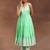 women floral embroidered tiered thread work kurta with trousers