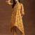 women ethnic motifs printed regular thread work kurta with trousers