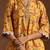 women ethnic motifs printed regular thread work kurta with trousers