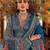 Blue ethnic motifs silk blend sungudi saree