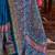 Blue ethnic motifs silk blend sungudi saree