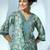 women floral printed regular gotta patti kurta with dhoti pants
