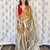 Beige zari border tissue kasavu saree with blouse piece