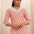 women ethnic motifs printed regular thread work kurta with trousers & with dupatta