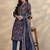 women floral printed regular kurta with trousers & with dupatta