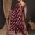 Purple woven design zari silk blend banarasi saree