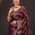 Purple woven design zari silk blend banarasi saree