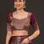 Purple woven design zari silk blend banarasi saree