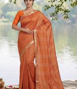 Orange  georgette saree