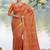 Orange  georgette saree