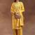 women ethnic motifs printed regular mirror work kurta with trousers & with dupatta