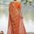 Orange  georgette saree
