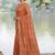 Orange  georgette saree