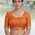 Orange  georgette saree