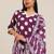 women floral printed regular kurta with trousers & with dupatta