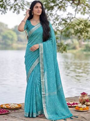 Turquoise leheriya  georgette leheriya saree 5