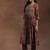 women ethnic motifs printed empire mirror work kurta with trousers & with dupatta