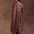 women ethnic motifs printed empire mirror work kurta with trousers & with dupatta