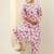women floral printed regular kurta with trousers