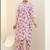 women floral printed regular kurta with trousers