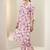 women floral printed regular kurta with trousers