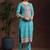 women ethnic motifs printed regular kurta with trousers & with dupatta