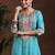 women ethnic motifs printed regular kurta with trousers & with dupatta