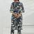 women floral printed regular kurta with trousers