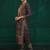 women ethnic motifs printed regular kurta with trousers & with dupatta
