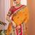Mustard ethnic motifs silk blend saree