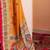 Mustard ethnic motifs silk blend saree