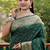 Green green ethnic motifs woven design banarasi saree