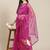 Burgundy burgundy ethnic motifs organza saree