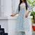 women ethnic motifs printed regular thread work kurta with trousers