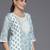 women ethnic motifs printed regular thread work kurta with trousers