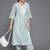 women ethnic motifs printed regular thread work kurta with trousers