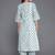 women ethnic motifs printed regular thread work kurta with trousers