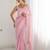 Pink women embellished sequinned saree