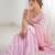Pink women embellished sequinned saree