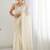 Off white embellished sequinned saree