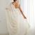 Off white embellished sequinned saree