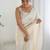 Off white embellished sequinned saree