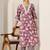 women floral printed regular kurta with trousers