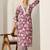 women floral printed regular kurta with trousers