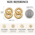 Gold-toned double ring ribbed stud earrings, anti-tarnish