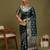 Teal floral woven design banarasi silk saree