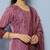 women printed regular thread work kurta with trousers & with dupatta